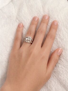 Moissanite Multi-Band Cocktail Ring